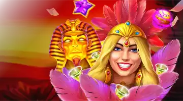 Image featuring an Egyptian pharaoh and a goddess promoting the Адмирал-Х Money Shot Tournament with colorful gems and symbols, set against a vibrant sunset backdrop.